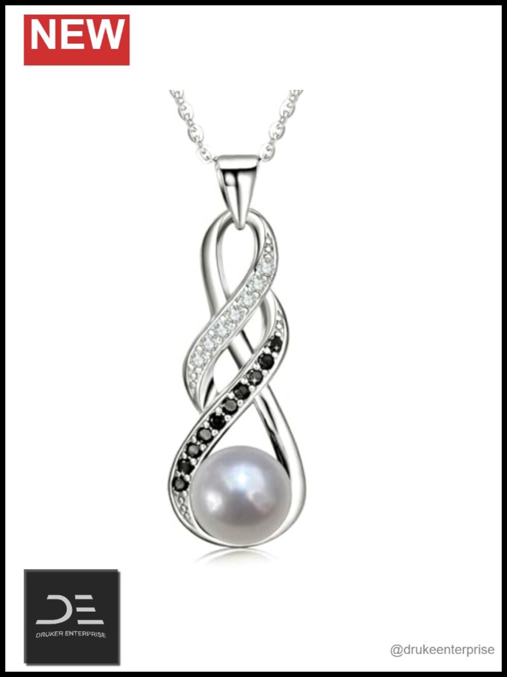 Pearl Necklace Genuine Cultured Pearls S925 Sterling Silver 18K Gold Plated